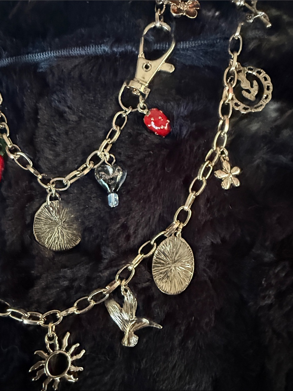Free People Gold-Tone Charm Layered Maxamillion Necklace NWT - Picture 6 of 7